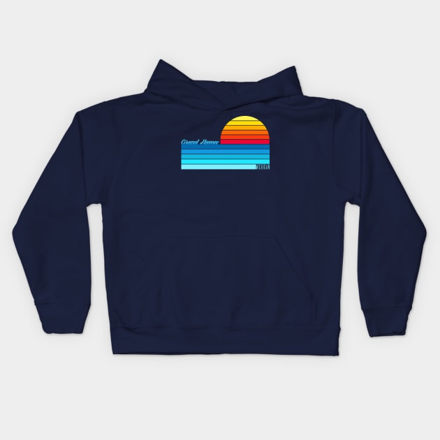 Grand Haven Sunset Kids Hoodie by Megan Noble